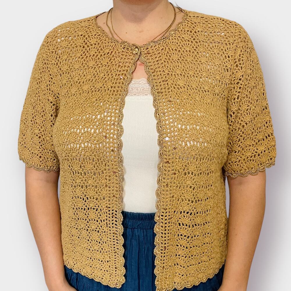 Y2K R&K Gold Crochet Overlay - Picture 5 of 7